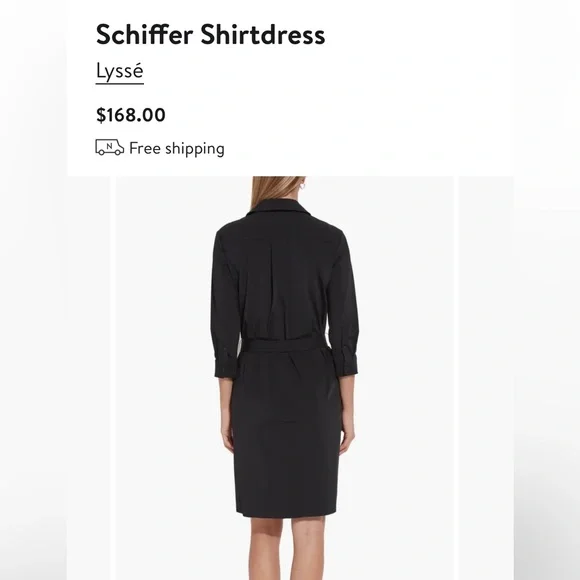 Lysse black shirt dress NWT - Picture 2 of 5